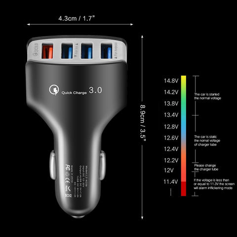 Car Usb Adapter 35W Quick Charger Station-Veeddydropshipping
