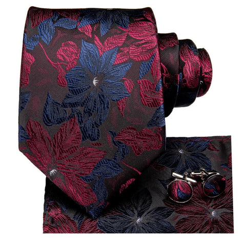 Men Classic Party Wedding Pocket Square Cufflinks Luxury Tie Set-JW01305-Veeddydropshipping