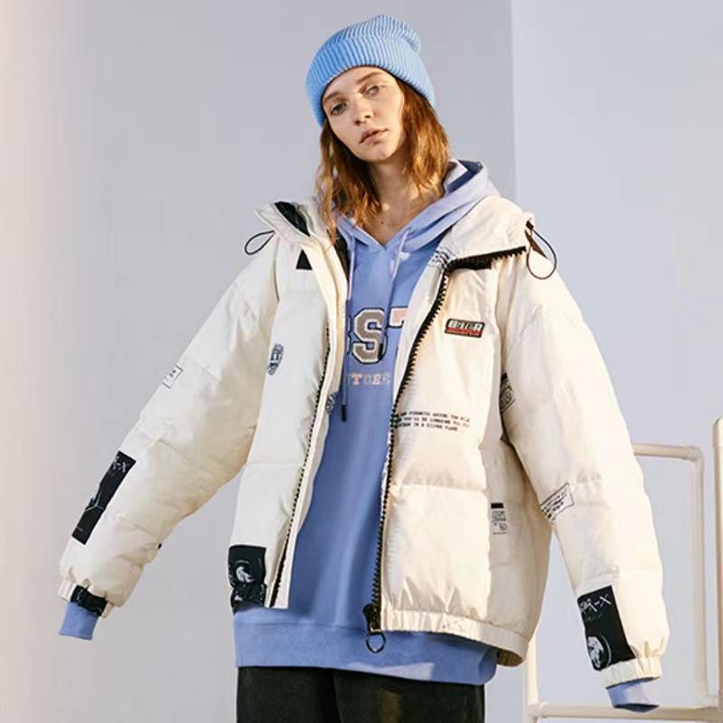 Down Jacket Little Devil Smiley Print Letter Hip Hop-Veeddydropshipping