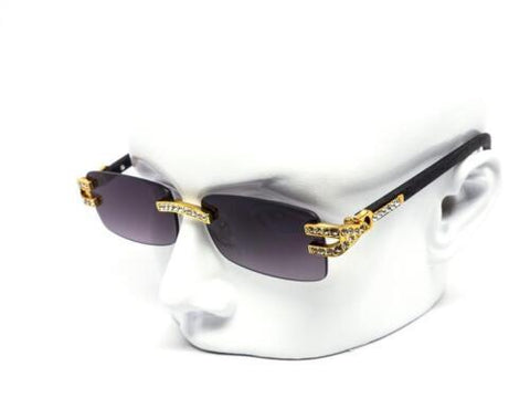 Quavo Migos Rimless Diamond SQUARE Frame-MF00831-Veeddydropshipping