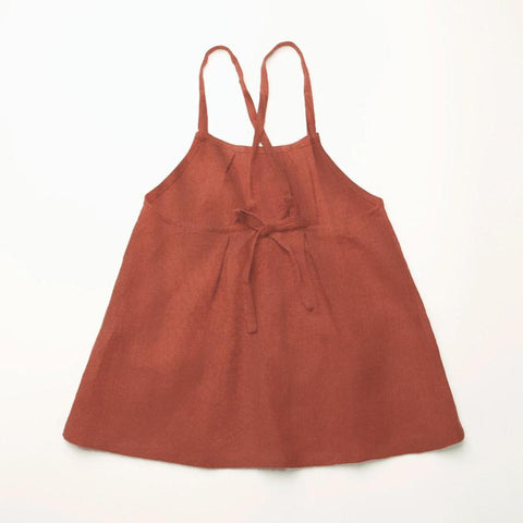 Girl&#39;s Simple Pinafore Shaped Linen Dress Summer New Baby Girl-TB00886-Veeddydropshipping