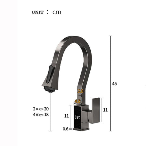 Digital Display Kitchen Faucet-TI00605-Veeddydropshipping