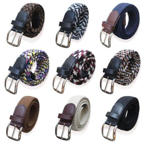 BELTS LADIES ELASTIC WOVEN BRAIDED JEANS-MF00770-Veeddydropshipping
