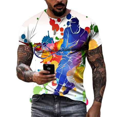 Sports Unisex T-Shirts Casual HD 3D Print Pattern-MF00077-Veeddydropshipping