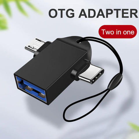Aluminum Alloy 2 In 1 Android OTG Adapter Mobile Phone Adapter Usb Connector Multi-Function-PA00963-Veeddydropshipping