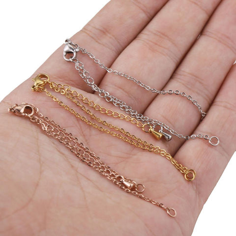 Stainless Steel Width Adjustable Cuba Chain for Jewelry Making DIY -JW01609-Veeddydropshipping