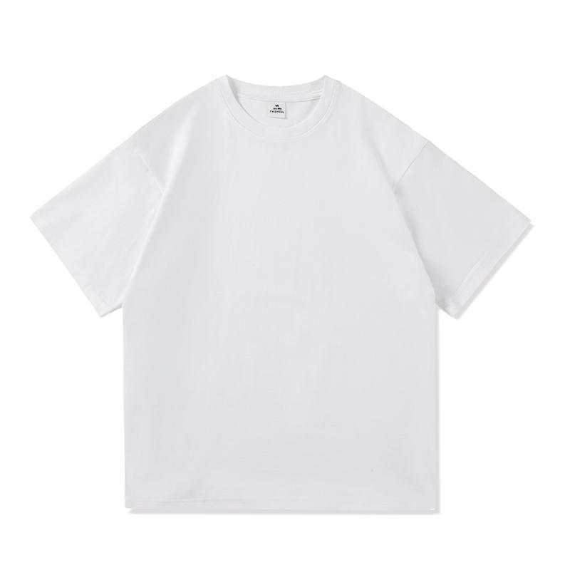 T Shirt Casual Solid Short Sleeve Classical Tee Mens 100% Cotton Oversized Hip-Hop Top -Veeddydropshipping