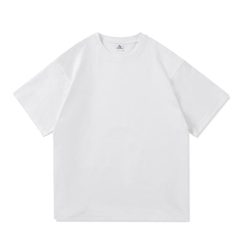 T Shirt Casual Solid Short Sleeve Classical Tee Mens 100% Cotton Oversized Hip-Hop Top -Veeddydropshipping