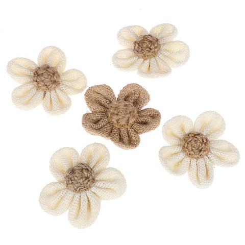 Hessian Roses Burlap Flower Wedding Decor-HA00599-Veeddydropshipping