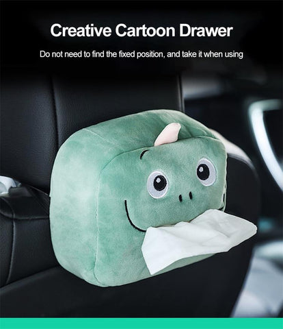 Dinosaur Tissue Box Cute Plush Removable Tissue Boxes-HA00804-Veeddydropshipping