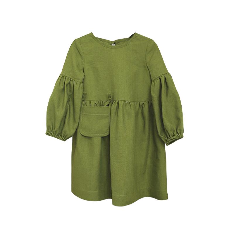 Kids Girls Retro Cotton Dress Autumn Children Korean-Veeddydropshipping