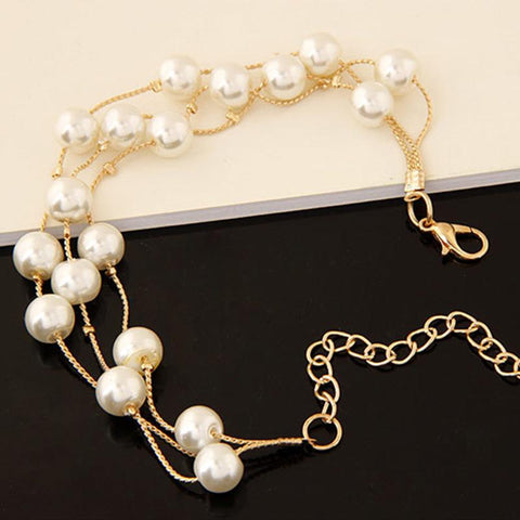 Multilayer Pearl Jewelry Set Luxury 2-Color Fashion   -JW00315-Veeddydropshipping