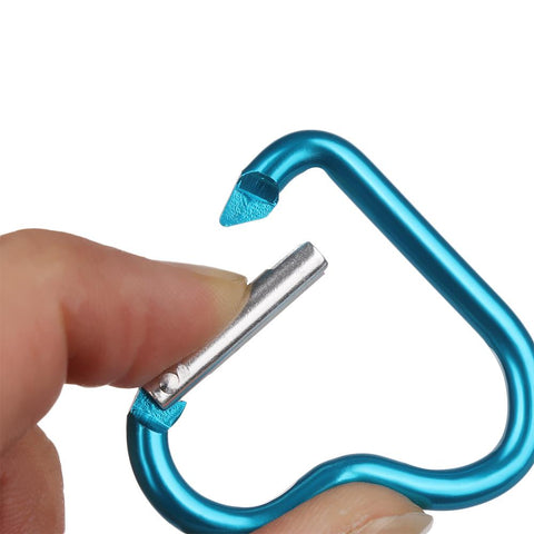Heart-shaped Buckles Carabiner Water Bottle Hanging Clip-HA00044-Veeddydropshipping