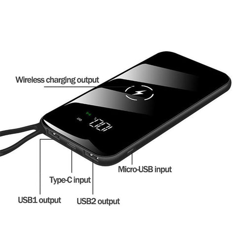 80000mAh Wireless Power Bank Portable Digital Display Smartphone Charger Outdoor-PA00491-Veeddydropshipping