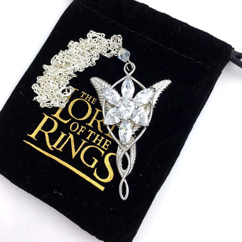 925 Sterling Sliver Wedding Jewelry Lord Princess Pendant Necklaces-JW00107