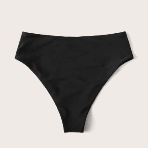 Fashion Women&#39;s Ruched Swim Bottoms High Waist Cheeky Swimsuit -OS00103-Veeddydropshipping