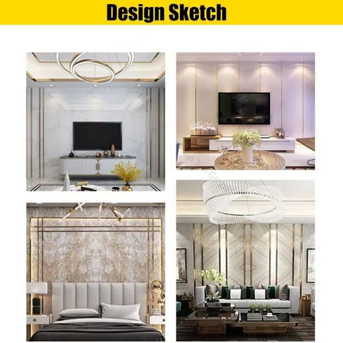 Wall Sticker Flat Decorative Lines Self-adhesive Ceiling-HA00199-Veeddydropshipping