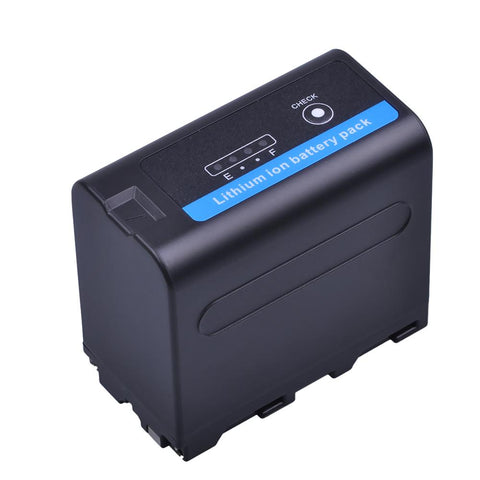 2Pcs 7200mAh NP F970 NP-F960 Power Indicator Battery Batterie +Ultra Fast -CE00496-Veeddydropshipping