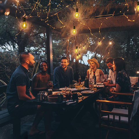G40 Globe Outdoor LED String Lights Plastic Shatterproof Bulbs Waterproof for Patio-TI00907-Veeddydropshipping