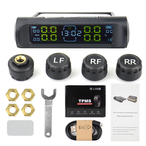 Solar TPMS Car Tire Wireless Pressure Sensor Monitoring System-AM00159-Veeddydropshipping