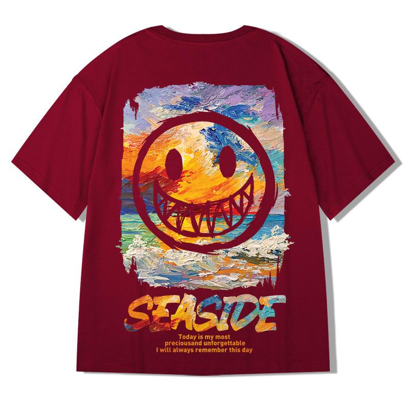 2023 Hip Hop Cartoon Rabbit Print Loose Size T-shirt Casual Fashion Top-Veeddydropshipping