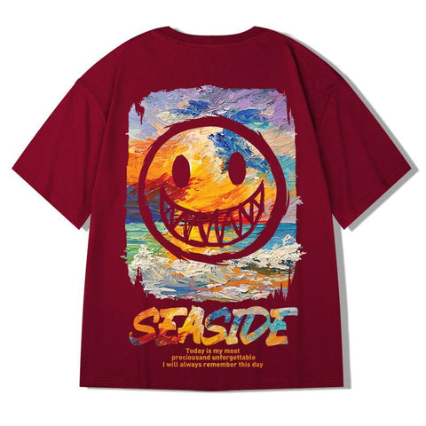 2023 Hip Hop Cartoon Rabbit Print Loose Size T-shirt Casual Fashion Top-Veeddydropshipping