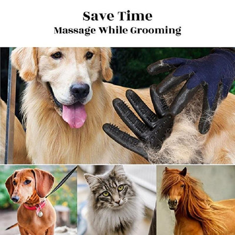 Pet Grooming Gloves Dog Cat Hair Cleaning Brush-HA01402-Veeddydropshipping