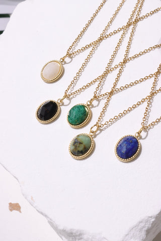 Water Drop Star Round Bear Oval Pendant Necklace  -JW00181-Veeddydropshipping