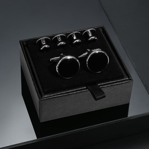Wed Men Shirts Cufflinks Threaded Studs Set -JW01308-Veeddydropshipping