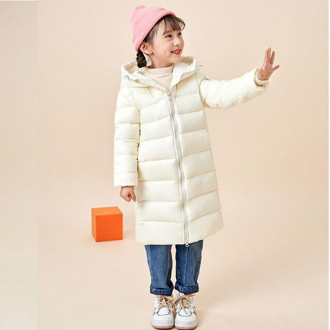 Kids Warm Down Jacket Children Velvet Hooded Outerwear-Veeddydropshipping
