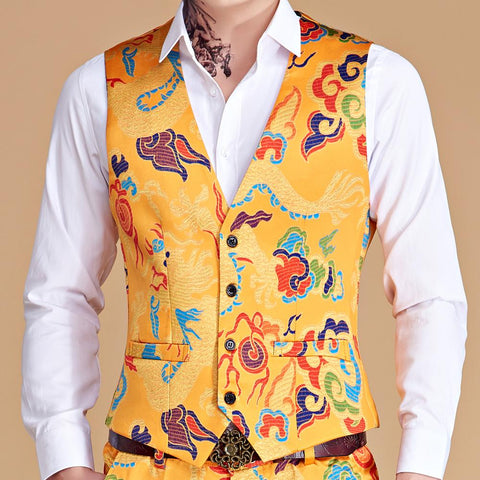 Suit Vest Men New Slim Fit Sleeveless Vest Waistcoat-MF01305-Veeddydropshipping