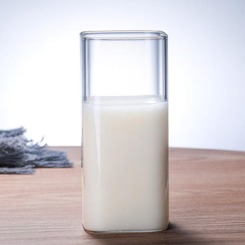 Square Glass Cup Mug Heat-Resistant Water Cups-HA01278-Veeddydropshipping
