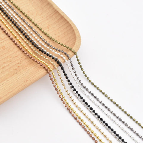 Metal Alloy Ball Beads ChainsFor Necklaces DIY Jewelry Making-JW01567-Veeddydropshipping