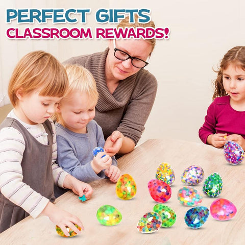 6/12PCS Easter Eggs Colorful Water Beads Stress Relief-TB01543-Veeddydropshipping