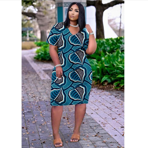 Fashion Native Midi Dresses Women 3D Party Dress-Veeddydropshipping