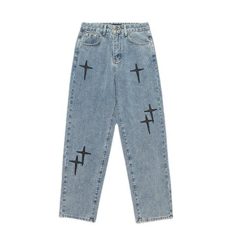 Korean Fashion Baggy Jeans Hip Hop Loose Wide-leg-MF00567-Veeddydropshipping