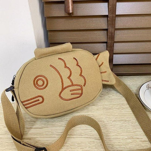 Fish Shape Torebka Listonoszka Portable Zippered Small Purses-BS00392-Veeddydropshipping