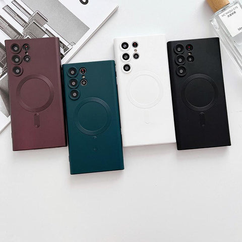 Luxury Wireless Charging Soft Silicone For Magsafe Case For Samsung-PA00205-Veeddydropshipping