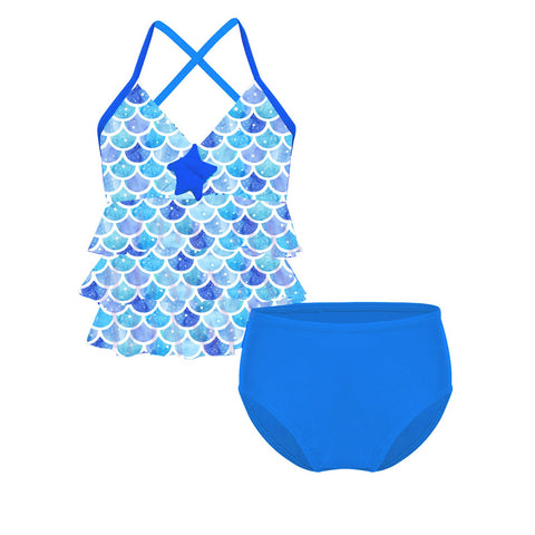 Kids Girls Mermaid Swimsuit Bathing Suit Bikini 2pc Set Swimwear Swimsuit Baby -OS00093-Veeddydropshipping