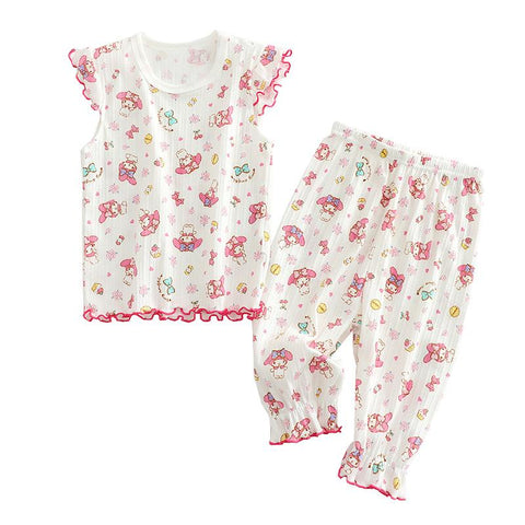 Summer Pajamas for Girls 2023 Children Sleepwear Cotton Kids Pijama-TB01050-Veeddydropshipping