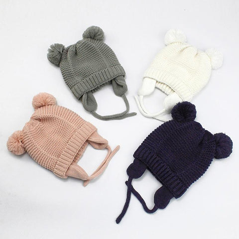 Winter Baby Stuff Hat for Boy Girls Accessories Knited Cap Kids Hat Fleece-TB00457-Veeddydropshipping