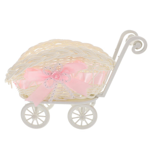 Imitation Rattan Woven Plush Dolls Trolley Candy Baskets Shopping Cart Kids-TB00396-Veeddydropshipping