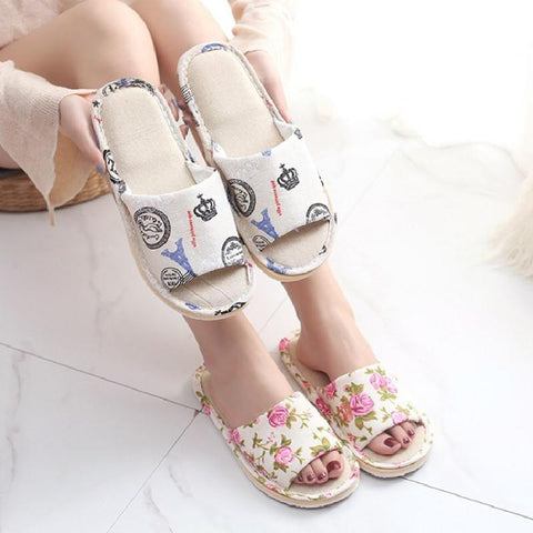 Autumn Home Slippers Casual Floral Indoor Soft Slippers-BS01097-Veeddydropshipping