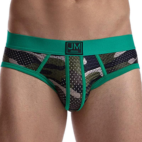 Print Briefs Sexy Low Waist Mesh Underwear-MF01514-Veeddydropshipping