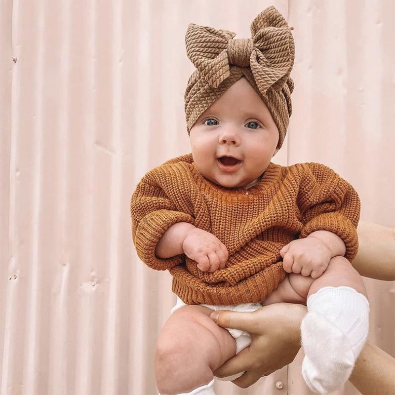 Knotted Hats for Baby Girl Beanie Bow Headband Infant Turban Newborn Head Accessories-Veeddydropshipping-2