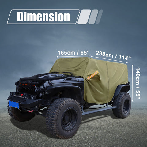 Wrangler JK JL Hardtop 2 Door 2007-2021 Outdoor Windproof-AM00839-Veeddydropshipping