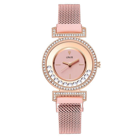 Stainless Steel Wristwatches Rhinestone Woman Quartz Watch-JW00896-Veeddydropshipping