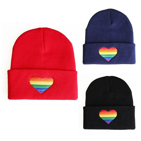 Embroidery Knitted Hat Winter Autumn Pride Beanie-Veeddydropshipping