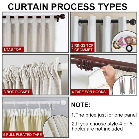 Sheer Curtains Tulle Window Curtains-HA00415-Veeddydropshipping