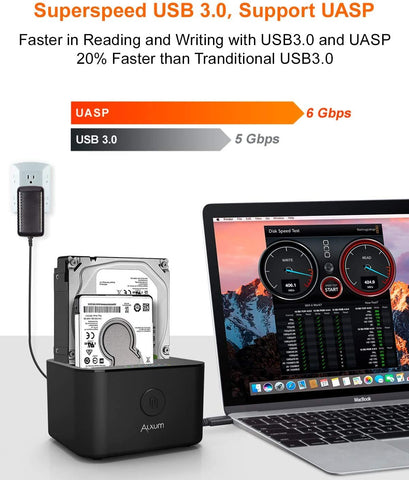 Dual-bay Hard Drive Docking Station-CO00958-Veeddydropshipping